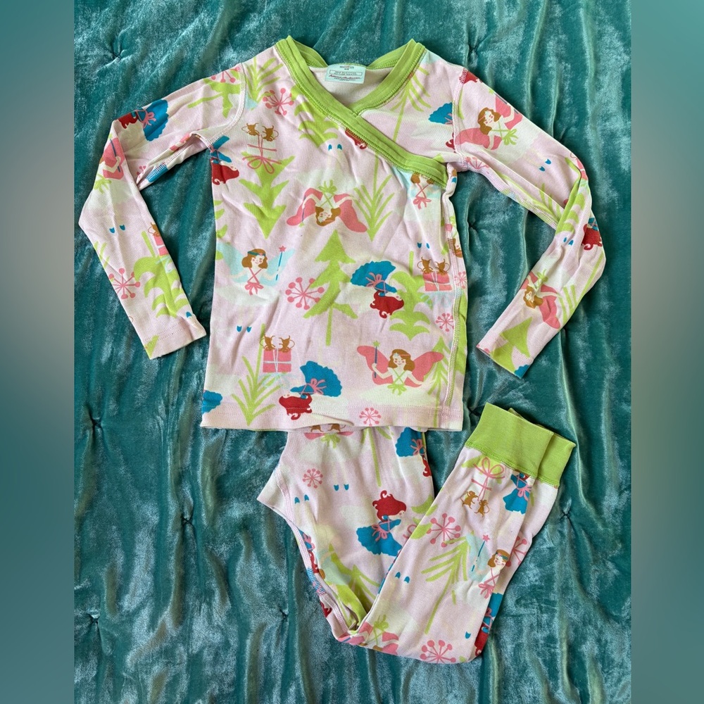 Hanna Andersson Fairy Print Swim Set - Pink and Green